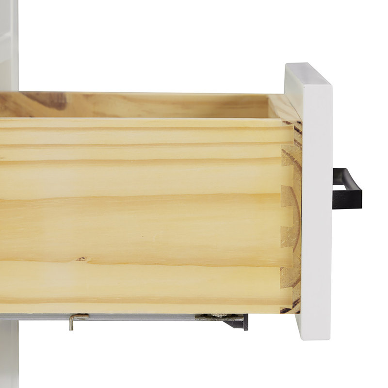 ARIEL HEPBURN 37 IN RIGHT OFFSET RECTANGULAR SINK VANITY 1,5 IN, White, Rectangular, Left