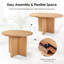 Table de salle à manger en bois massif 58 po Pelaga