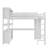 White Queen Loft Bed Pine Wood, Space Saving Storage, Sturdy Support No Box Spring-528866523