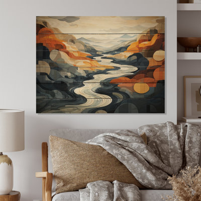 " River Flowing Waters Collage II "