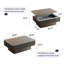 Table basse à plateau relevable 38,6 po avec rangement caché cannelé en bois massif pour le salon-133968152-133968147