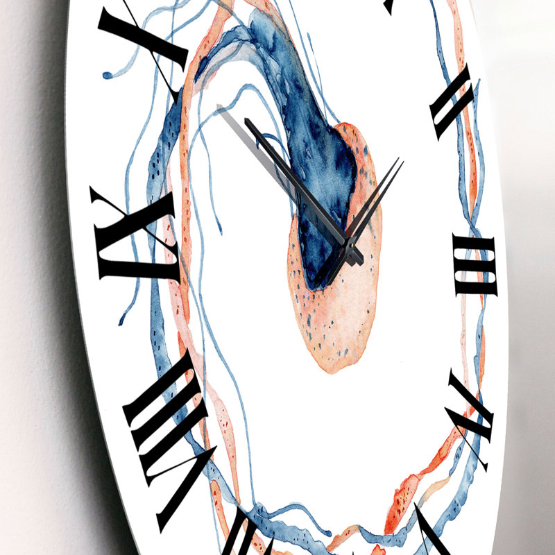Horloge murale peinte Medusa on White I, Petit
