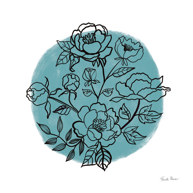 Botanical I by Farida Zaman - Wrapped Canvas Painting, 91cm H x 91cm W