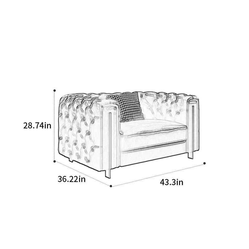American straight - row retro sofa