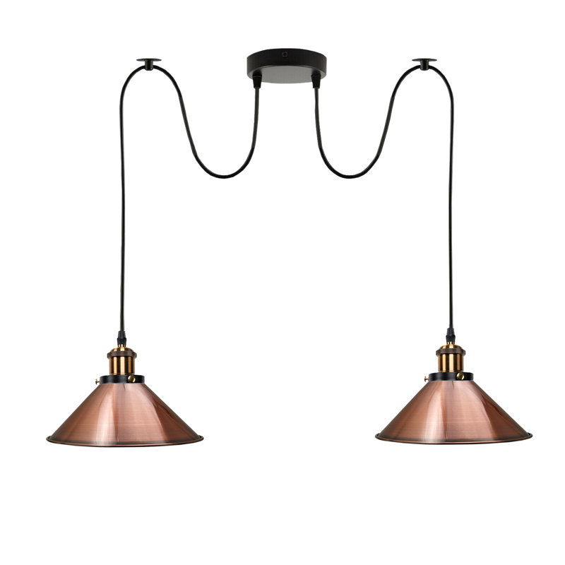 Lofton 2 - Light Gold Cluster Pendant, Copper