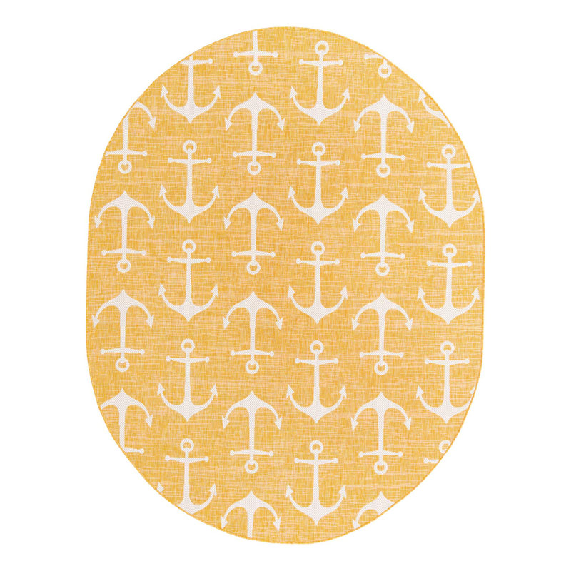 Indoor / Outdoor Rug, Oval 7'10" x 10'