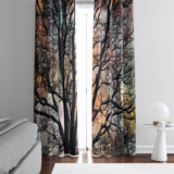 Polyester Semi Sheer Curtain Panel Pair
