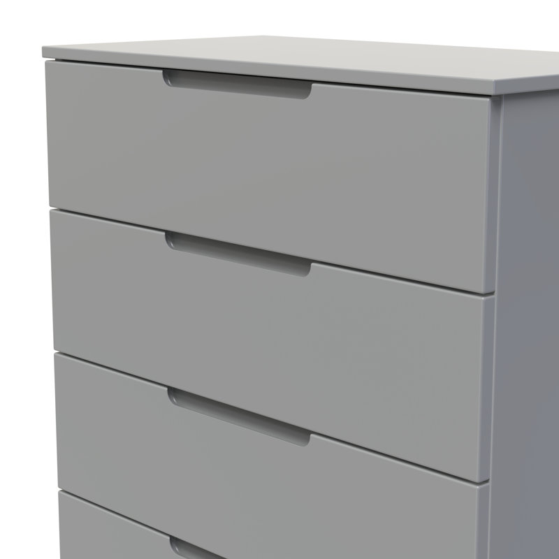 74 cm W Chest of 5 Drawers, Grey