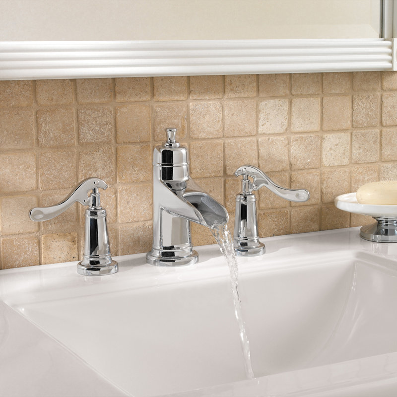 Ashfield Centerset Bathroom Faucet with Drain Assembly, Polished Chrome