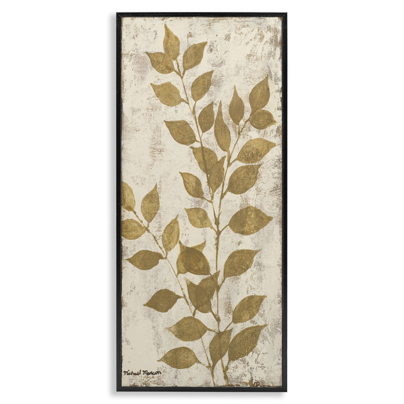  Impression sur giclée à feuilles naturelles par Michael Marcon, H 24 po x l 10 po, Giclée encadrée noir minuit
