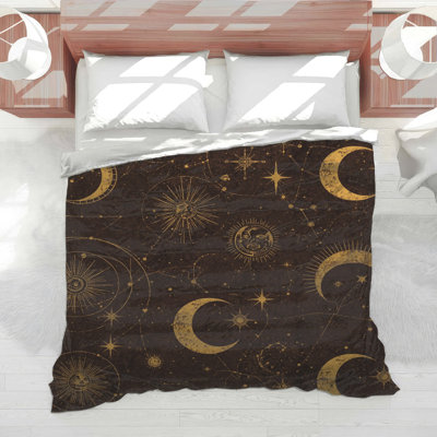 Celestial Moon Sun Motifs Comforter