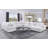 Modular Large 9 Seats Roller Arms Nailheads Cloud Couch Chenille Corner Sectional Sofa With Ottoman-1476059222