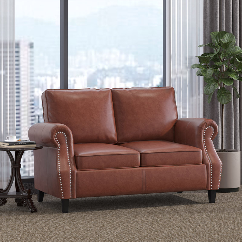 Christopher Knight Home Loveseat – Dual - Variant Design (Dark Brown Solid Wood/MDF & Light Brown Metal - Mesh - Wood - Fabric), Ideal For Elevating Living Room Elegance