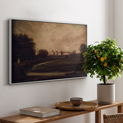 Paysage rétro - CECXVI - reproduction de cadre flottant sur toile