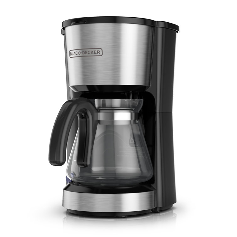 Black and Decker 4-in-1 Coffee Station 5-Cup Coffee Maker in Stainless  Steel Black