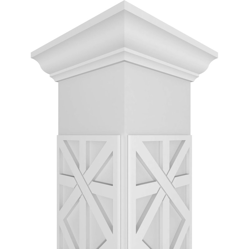 Colonne carrée impériale Custerman, H 96 po x l 7,62 po x P 7,62 po