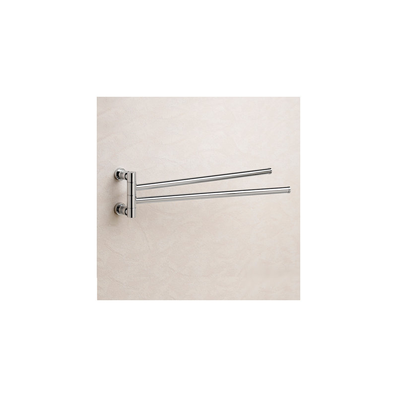 Barre à serviettes murale cylindrique, Chrome