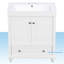 Plateau de meuble-lavabo simple 30 po en blanc avec lavabo