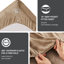 Drap simple de 3 po en taupe - 100% matériau, confortable et ultra doux, draps-housse plats avec taie d'oreiller, pour matelas de 16 po, nuits agréables, brossé des deux côtés, plat, élastique, lavable à la machine