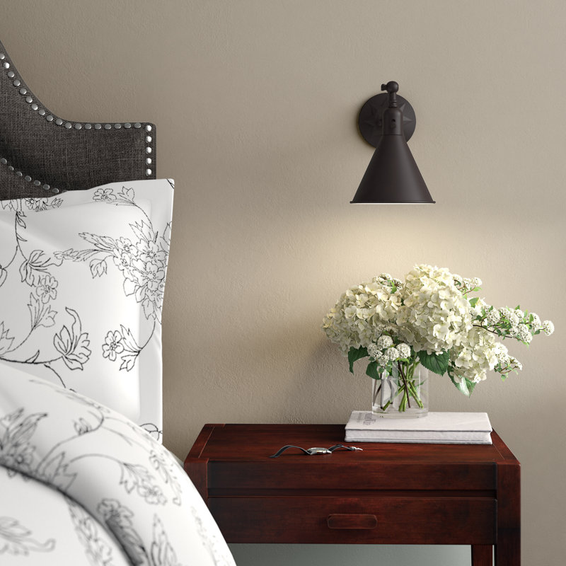 Cattina Plug-in Swing Arm Sconce, Matte Black