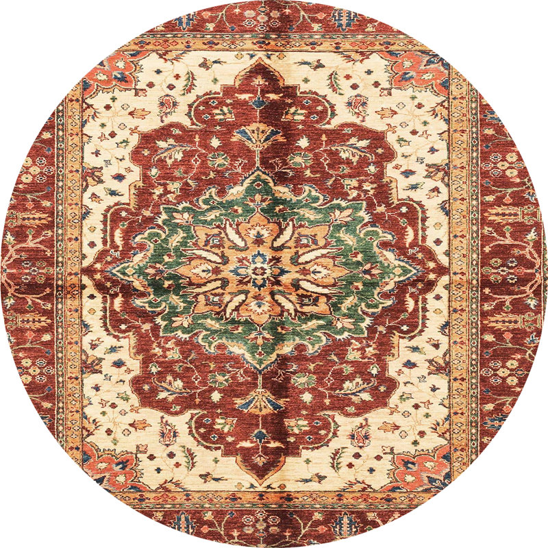 Abstract Indoor Rug, Round 7'