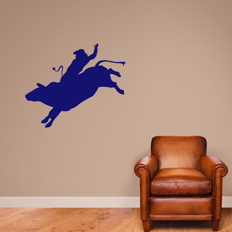 Décalcomanie murale un avenant bull, Bleu