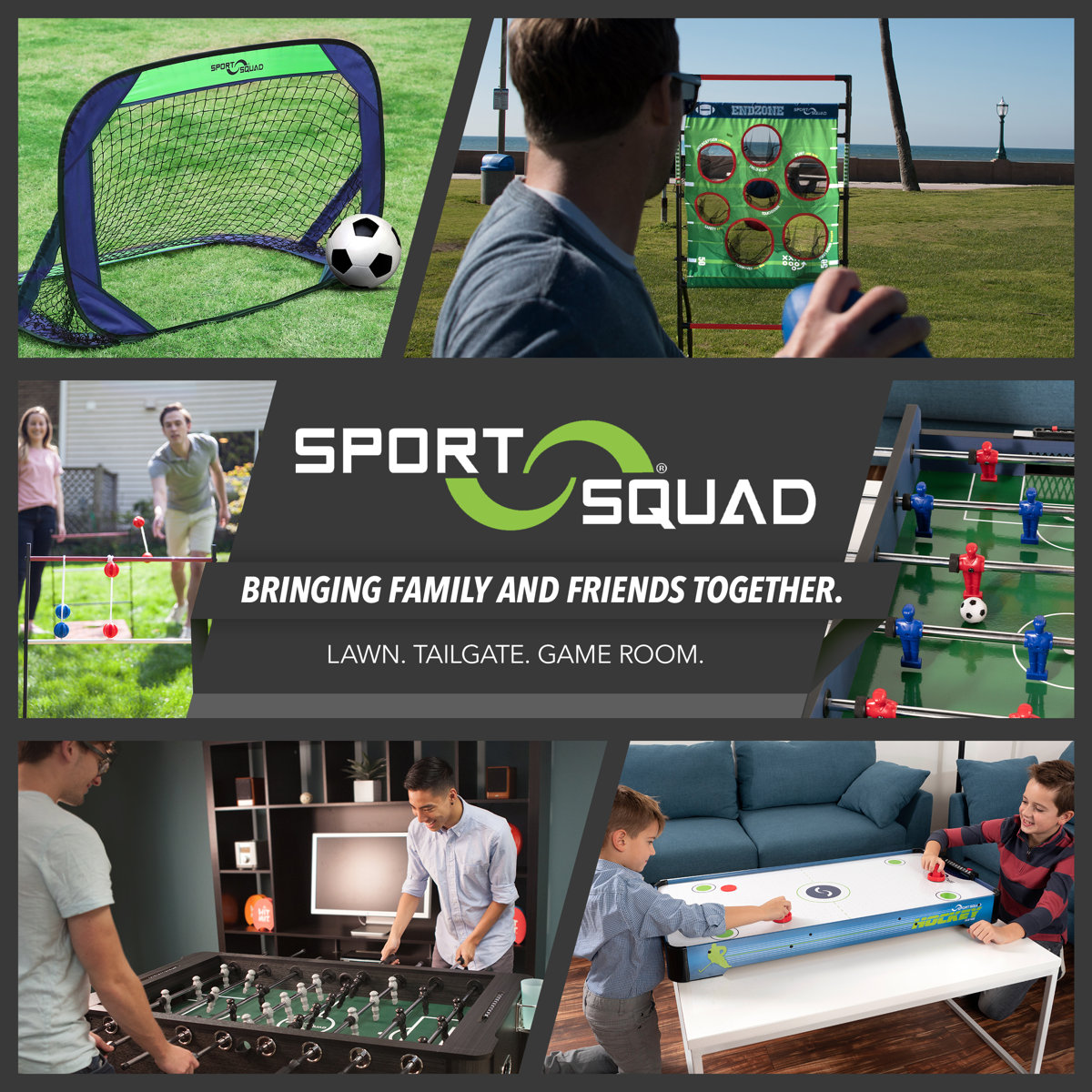 Sport Squad 56” Foosball Table - Adult Size Soccer Table - MDF Wood ...