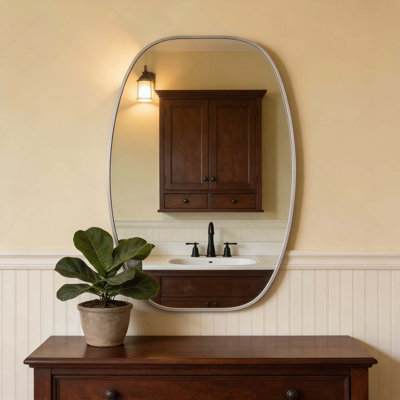 Miroir de salle de bain ovale