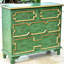 Armoire d'appoint en bois manufacturé vert massif