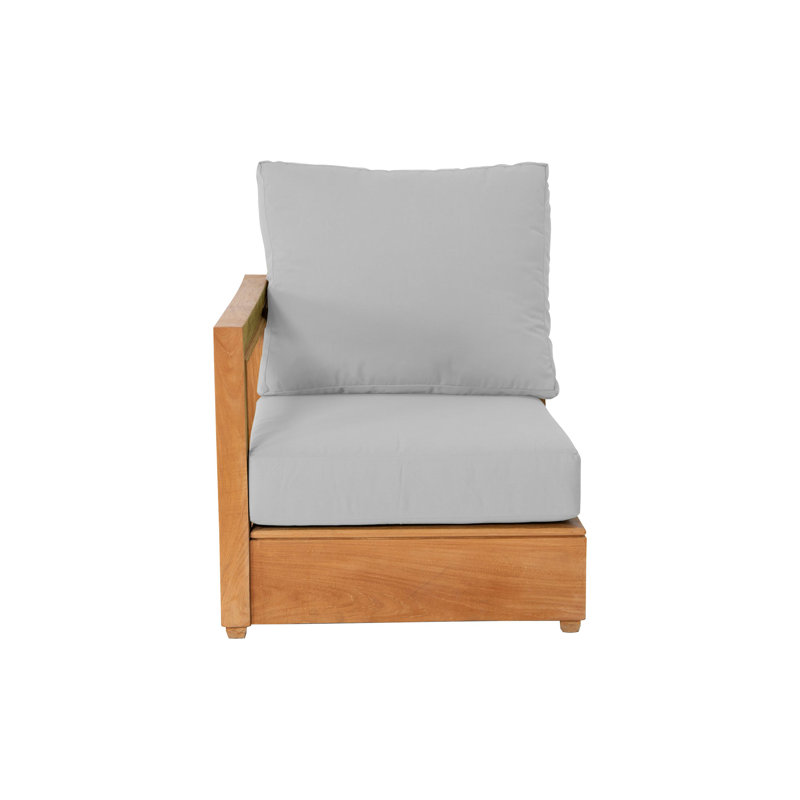 Chatsworth Outdoor Teak One Arm Lounge Chair, Natural
