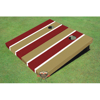 Ensemble de planches de cornhole à rayures longues 2 'x 4'