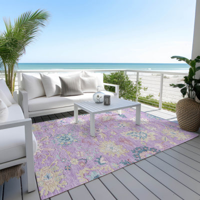 Tapis mauve lavable intérieur / extérieur Eugene 