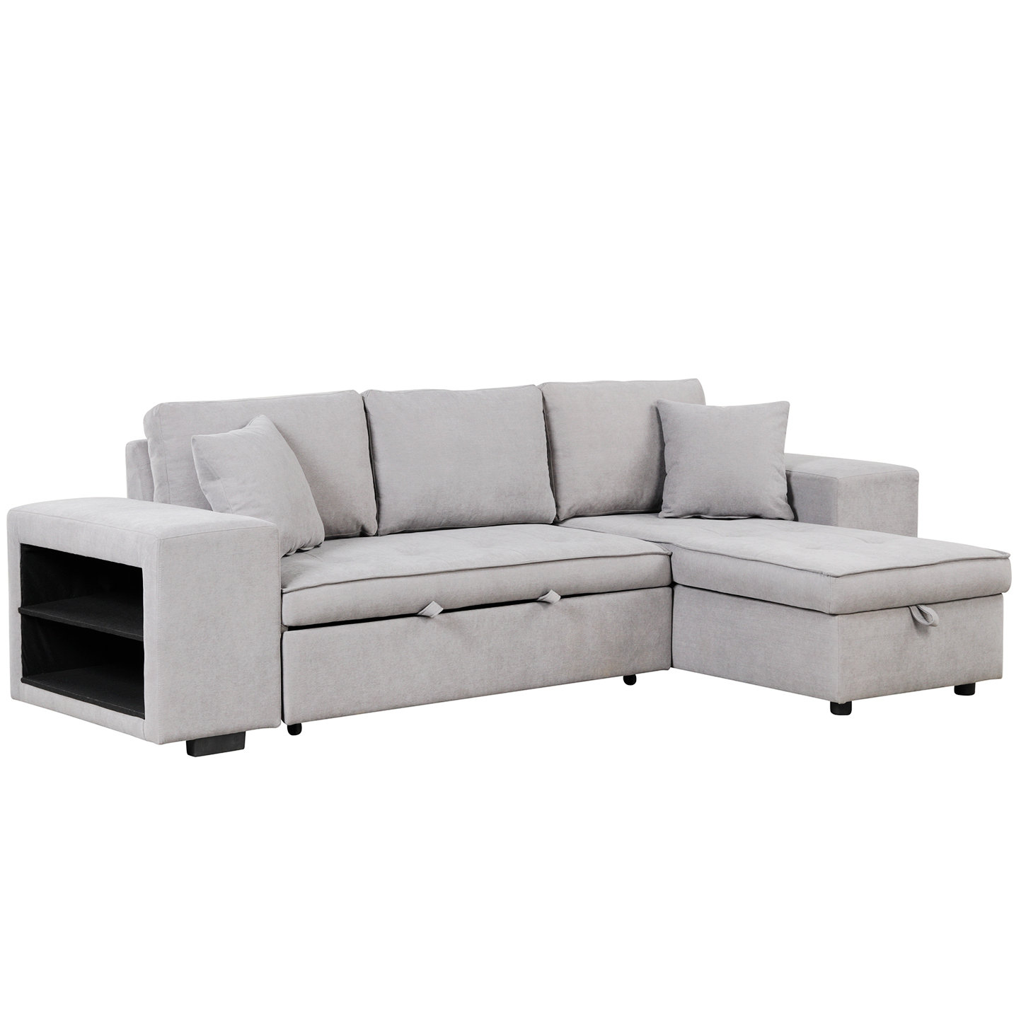 Latitude Run® Stylish Sofa Pull Out Sleeper Sofa Reversible LShape 3