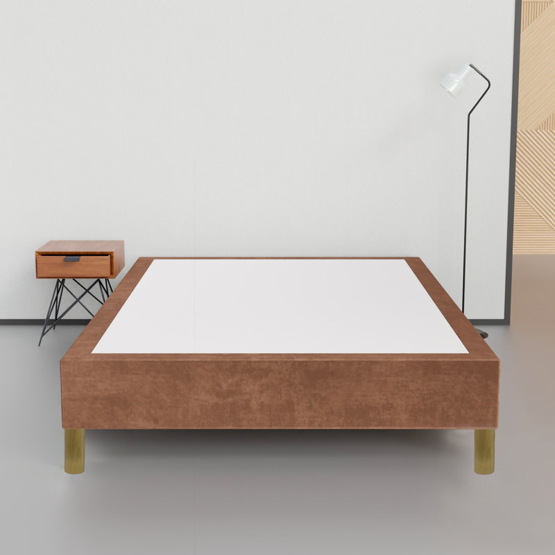 Solid Wood Standard Bed, 15" H x 44" W x 75" L, Brown