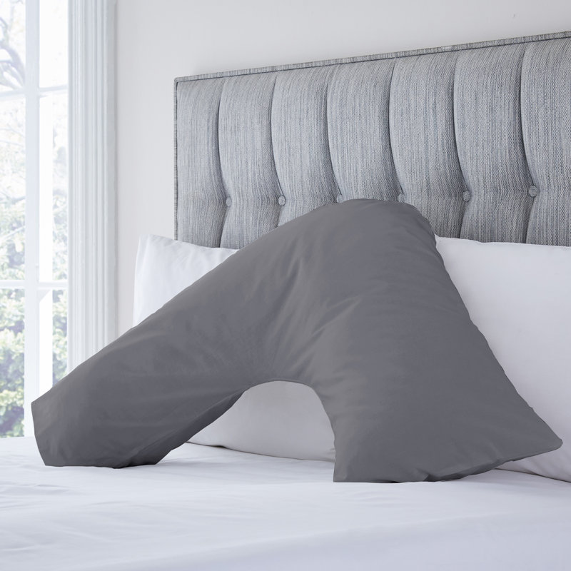 Izyan 100% Cotton Percale Pillow Case, Dark Grey