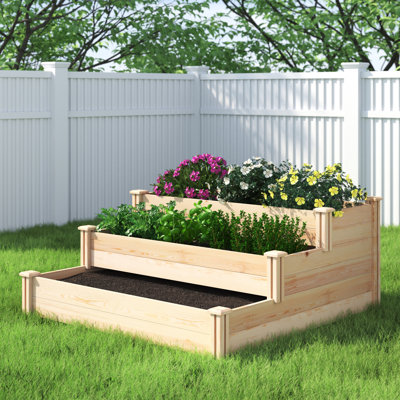 Docia Wood Raised Garden Bed
