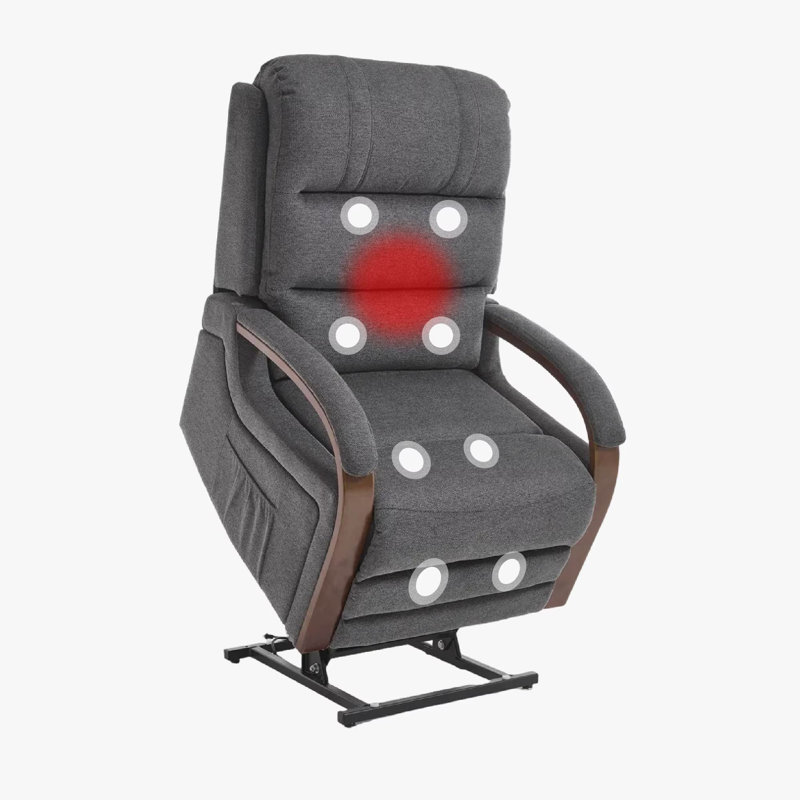 Dual Motor Recliner Chair, Adjustable Recliner with Lumbar Support and Padded Seat Backrest, Dark Gray
