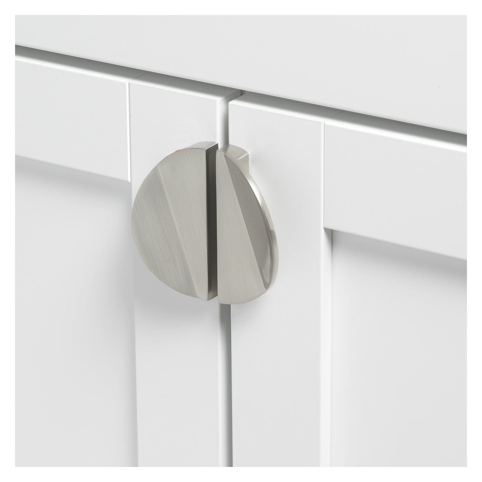 Giana Collection 2-1/2 in. Length Geometric Knob, Satin Nickel