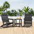 Hdpe One-piece Backrest Adirondack Chair Set Of 2