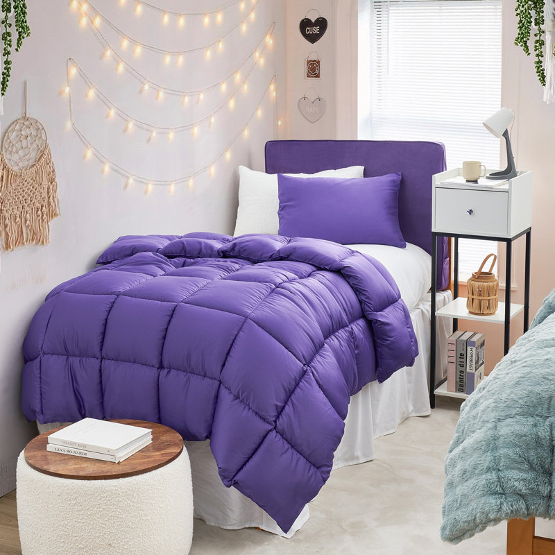 Snorze Cloud Comforter - Coma Inducer Ultra Cozy Oversized Comforter, Twin Extra Long Comforter + 1 Standard Sham, Purple