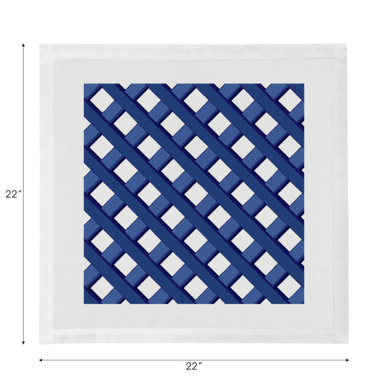 Cotton Blend Square Napkins, Blue