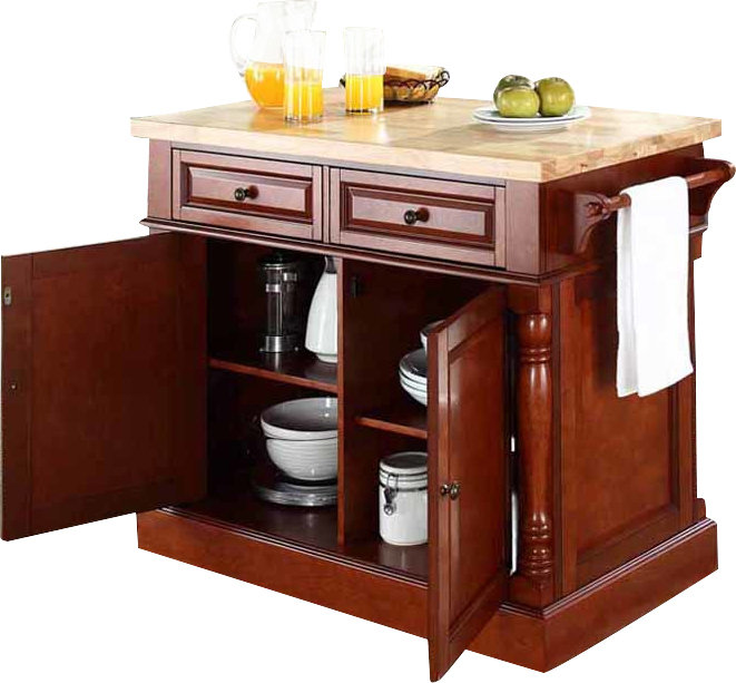 Ensemble d'îlot de cuisine 47,75 po Diamondback, Cerisier classique