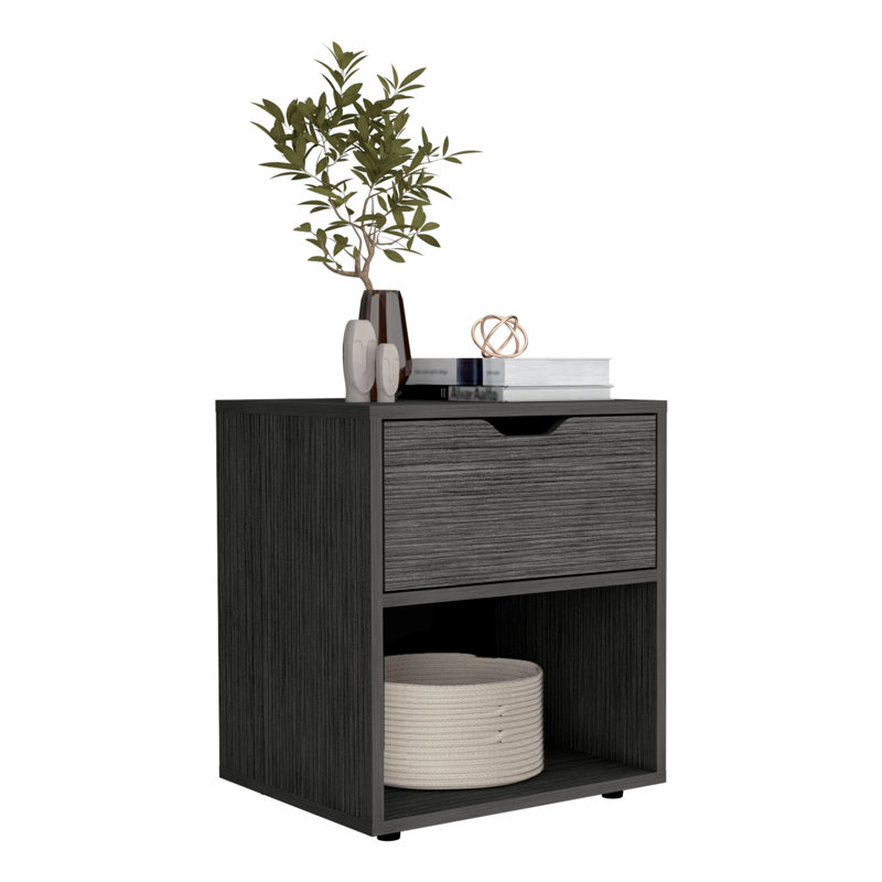 19.7" H Nightstand End Table With Open Shelf, Nightstand