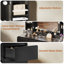 Meuble-lavabo noir moderne 44,9 po avec miroir lumineux, station de charge intégrée, 9 tiroirs et tablettes réglables-1660332873