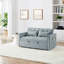 Canapé-lit polyvalent pliable de 54,33 pouces en 3 longueurs, canapé-lit moderne en velours, dossier réglable (gris clair)