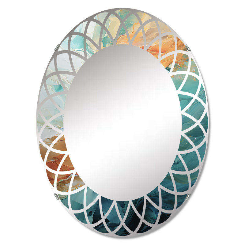 Adrija - Miroir mural moderne ovale, 36 po x 24 po