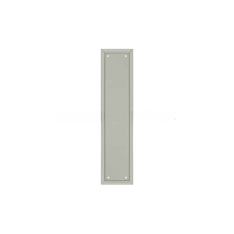 Deltana PP2280U15 Porte de poussée rectangulaire de 15 po de hauteur x 3 1/2 po Nickel brossé encadré