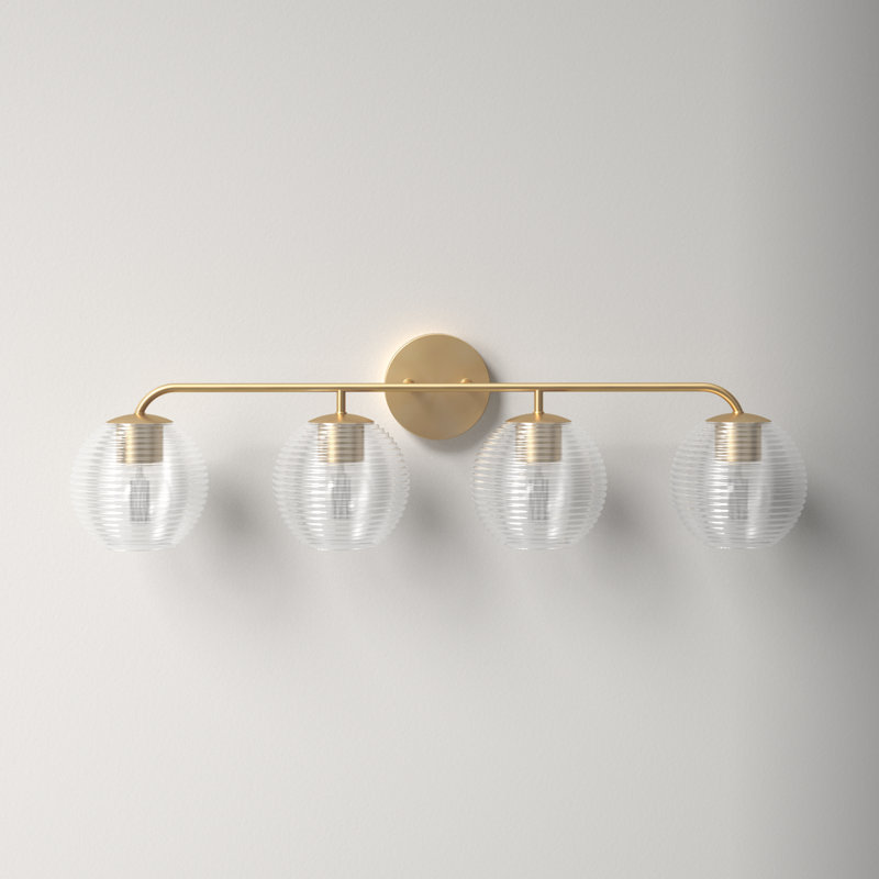 Brandy 4 - Light Dimmable Vanity Light, Matte Brass