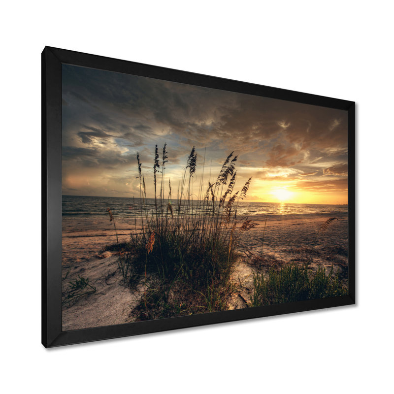 Plage, coucher de soleil, reproduction d'art sur toile, reproduction de photographie de paysage côtier, H 30 po x l 40 po