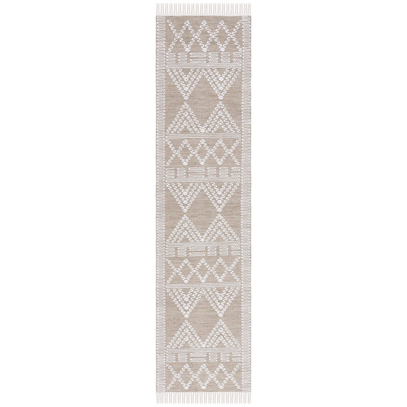 Tapis géométrique à tissage plat Rada, Tapis de couloir 2 pi 3 po x 9 pi